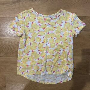 Gap Lemons Short Sleeve Tee Yellow White Pink Size S